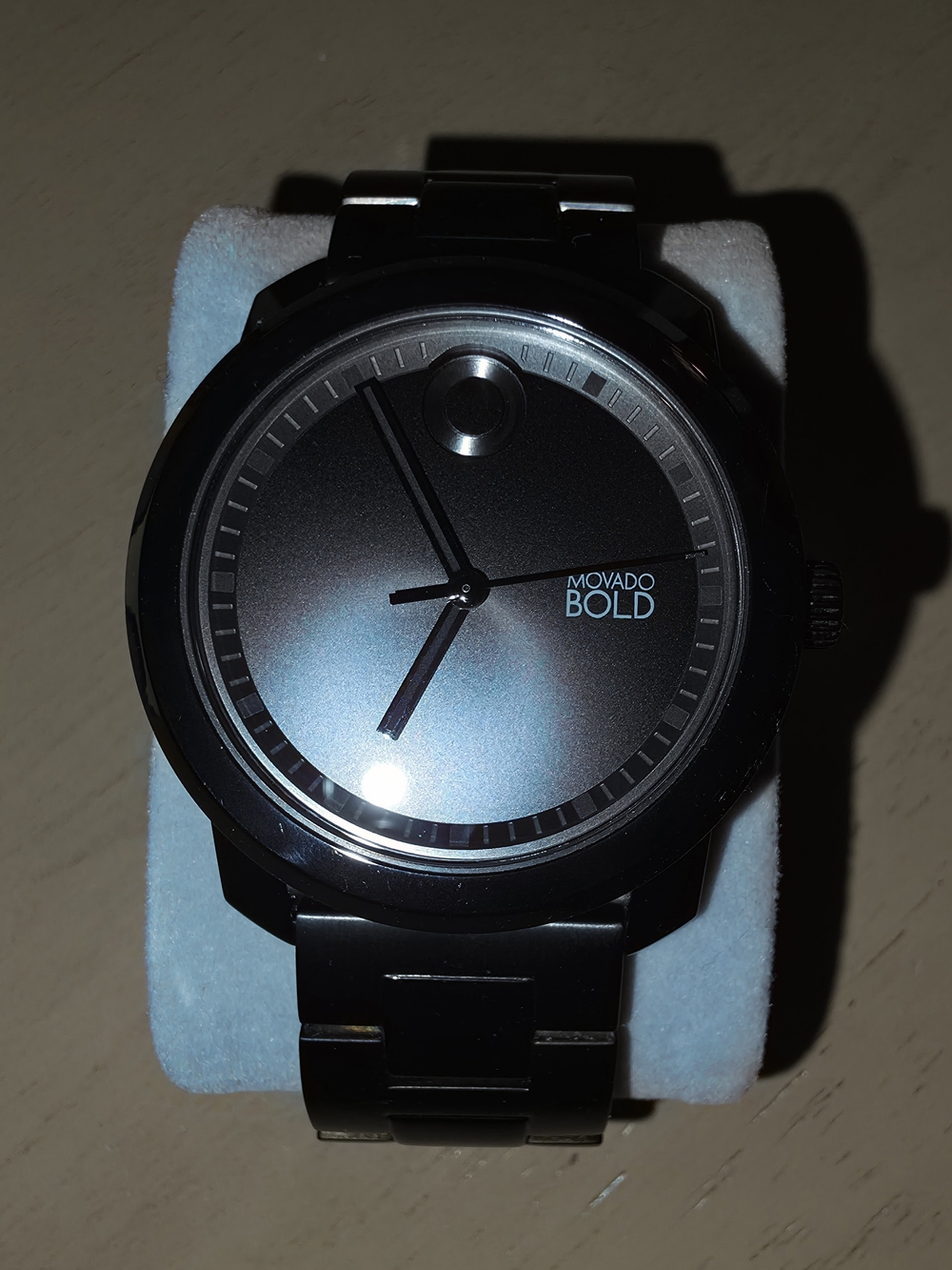 Movado BOLD Black and Silver Men's Stainless Steel Watch
